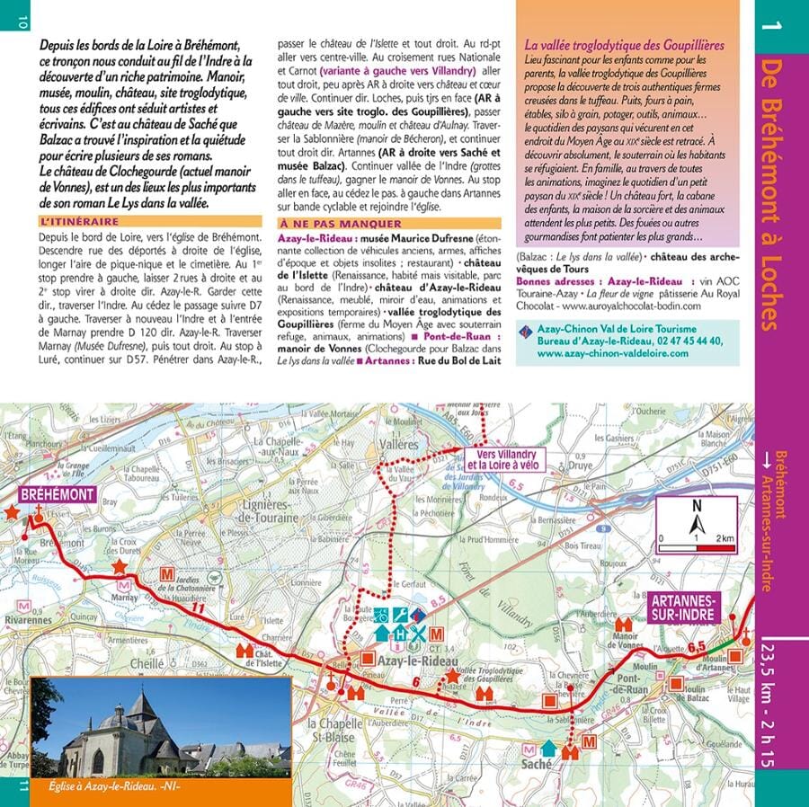 Guide vélo - Les rives de l'Indre (Indre-et-Loire & Indre au fil de l'eau) | Chamina guide petit format Chamina 