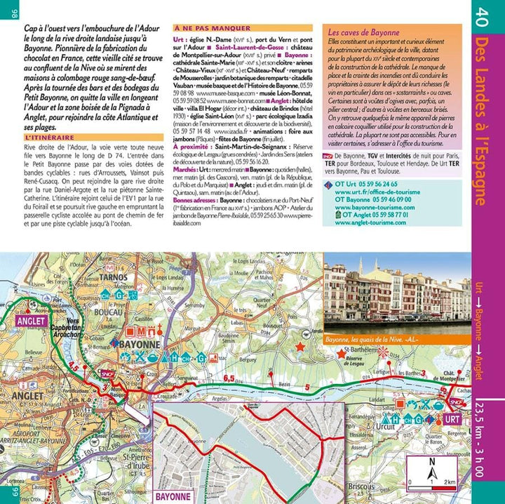Guide vélo - Tours - Côte basque (Eurovelo 3 ou variantes) | Chamina guide petit format Chamina 