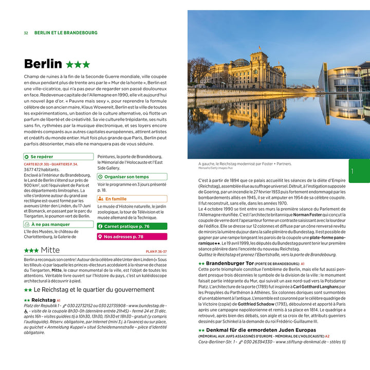 Guide Vert - Allemagne Nord et Centre : Berlin, Hambourg, Cologne, Dresde - Édition 2023 | Michelin guide de voyage Michelin 
