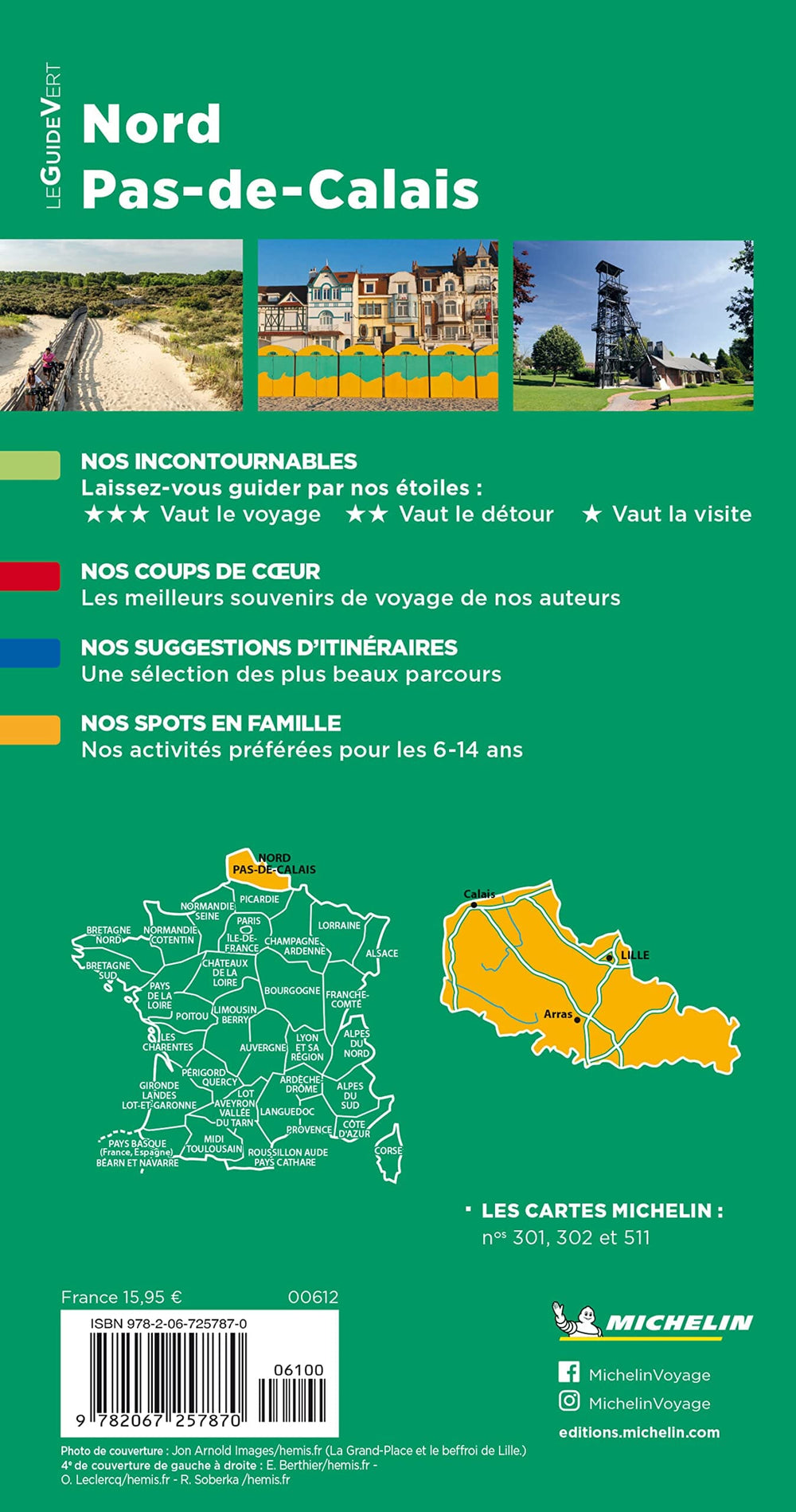 Guide Vert - Nord, Pas-de-Calais - Édition 2023 | Michelin guide de voyage Michelin 