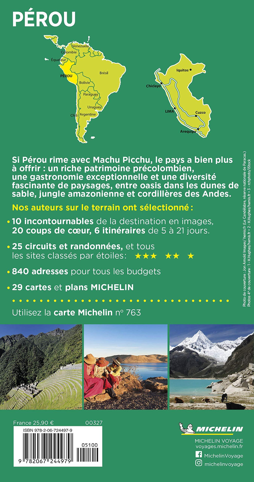 Guide Vert - Pérou - Édition 2020 | Michelin guide de voyage Michelin 