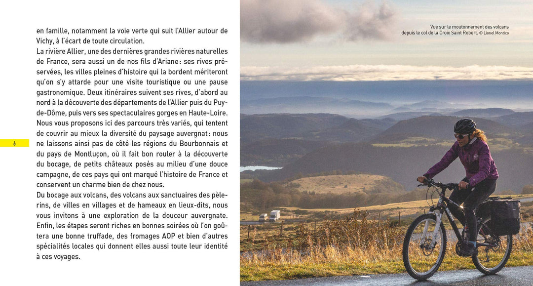 Guide - Voyages à vélo et vélo électrique : Auvergne | Glénat guide vélo Glénat 