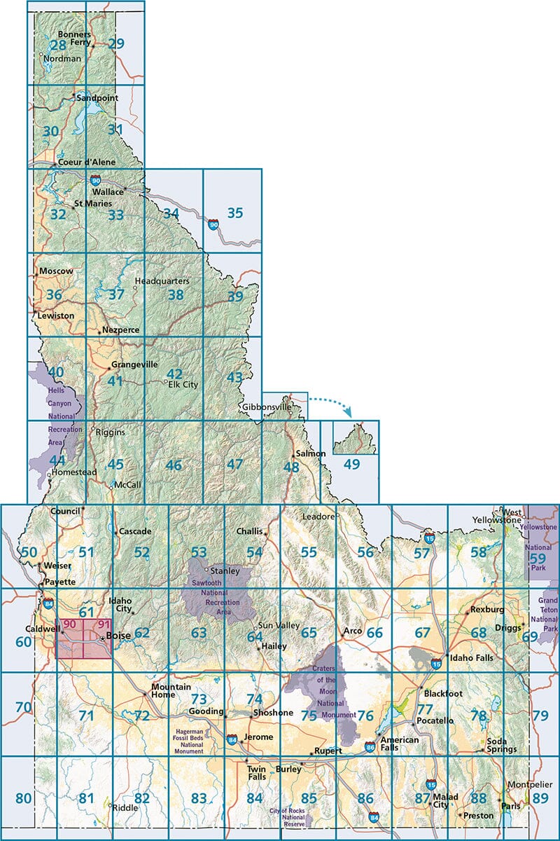 Idaho Road and Recreation Atlas | Benchmark Maps atlas Benchmark Maps 