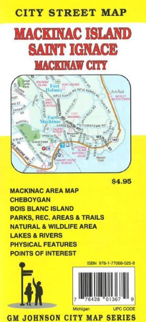 Mackinac Island - Saint Ignace and Mackinaw City - Michigan | GM Johnson Road Map 