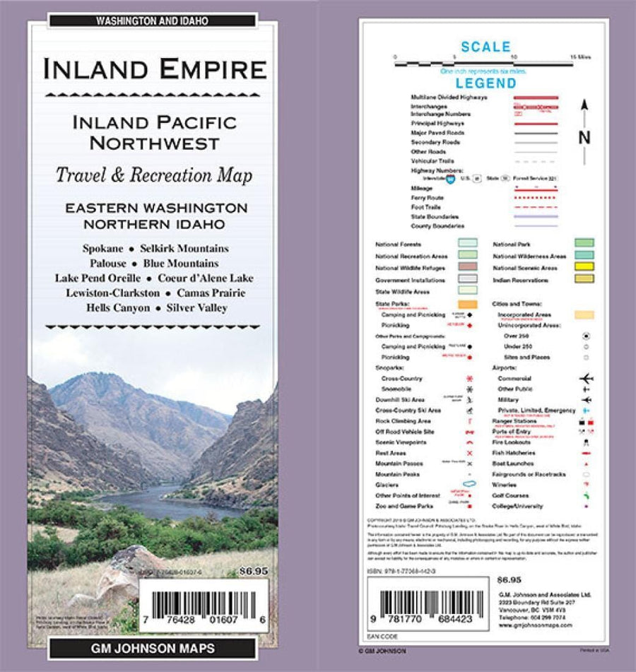 Inland Empire - Eastern Washington and Northern Idaho | GM Johnson Road Map 