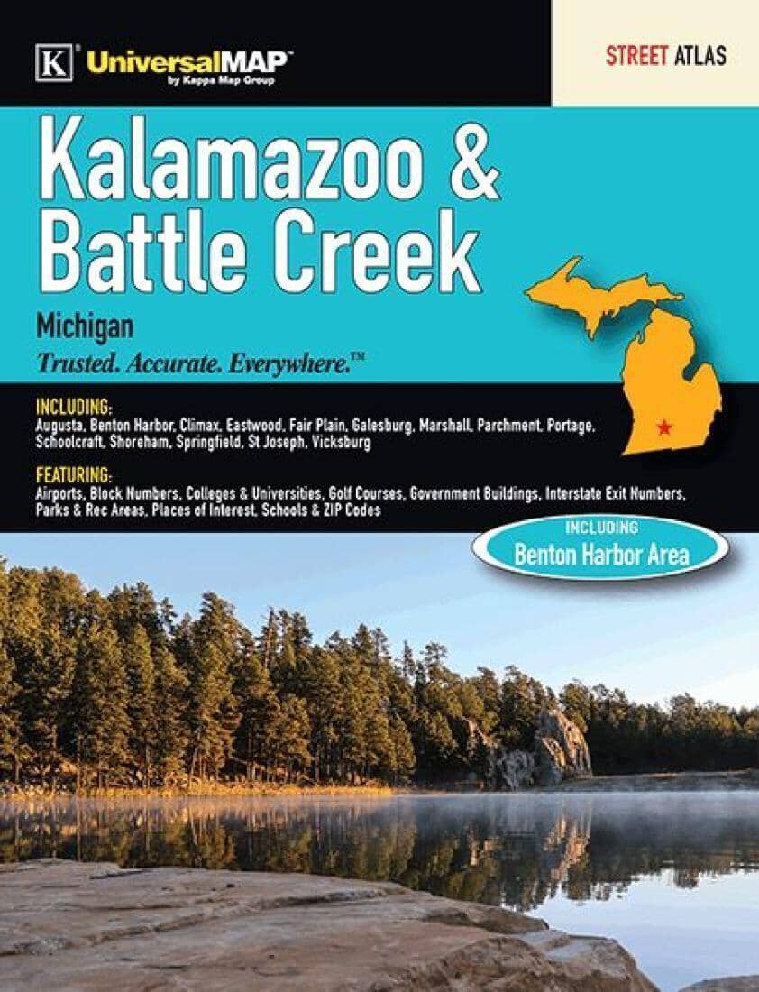 Kalamazoo and Battle Creek, MI, Street Atlas by Kappa Map Group