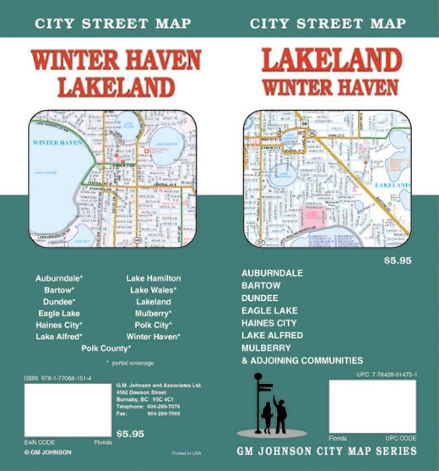 Lakeland and Winter Haven - Florida | GM Johnson Road Map 