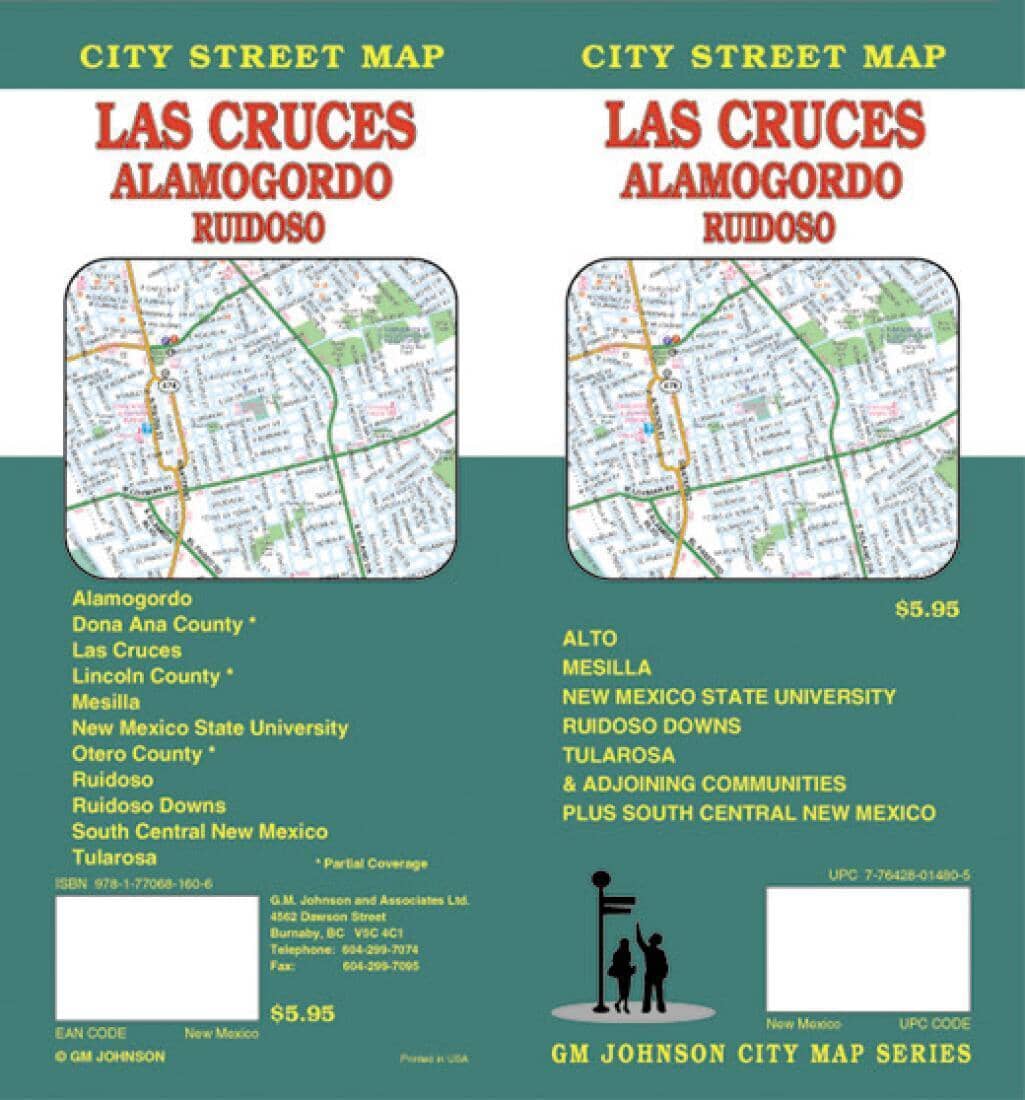 Las Cruces - Alamagordo and Ruidoso - New Mexico | GM Johnson Road Map 