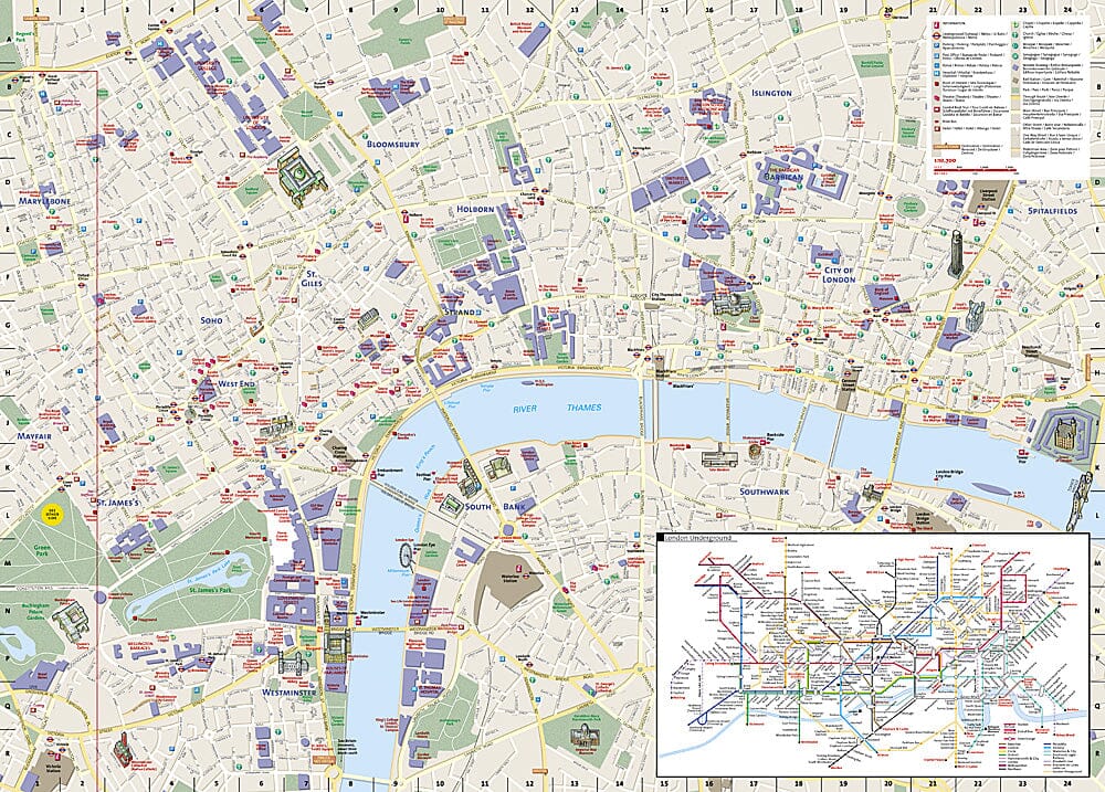 Londres - Carte de destination du Royaume-Uni | National Geographic Maps carte pliée National Geographic 