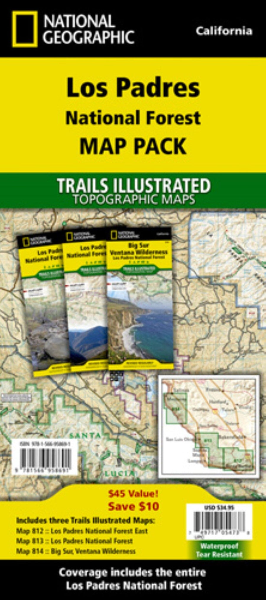 Los Padres National Forest [Map Pack Bundle] | National Geographic carte pliée 