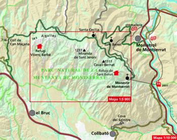 Lot de 2 cartes de randonnée - Parc naturel Montserrat (Catalogne) | Alpina carte pliée Editorial Alpina 