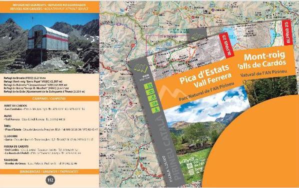 Lot de 2 cartes de randonnée - Pic d'Estats & Mont-Roig (Pyrénées catalanes) | Alpina carte pliée Editorial Alpina 
