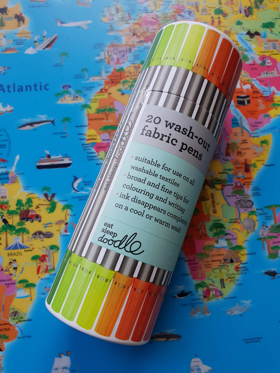 Lot de 10 feutres lavables couleur pastel  Eat Sleep Doodle – La Compagnie  des Cartes - Le voyage et la randonnée