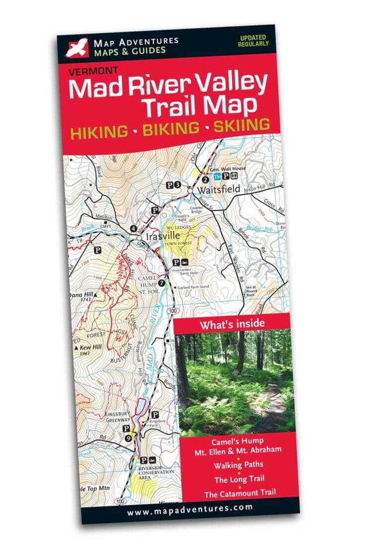 Mad River Valley Trail Map | Map Adventures carte pliée 