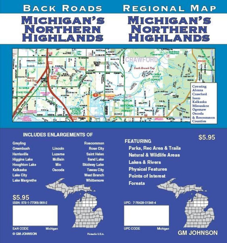 Michigan - Northern Highlands | GM Johnson Road Map 
