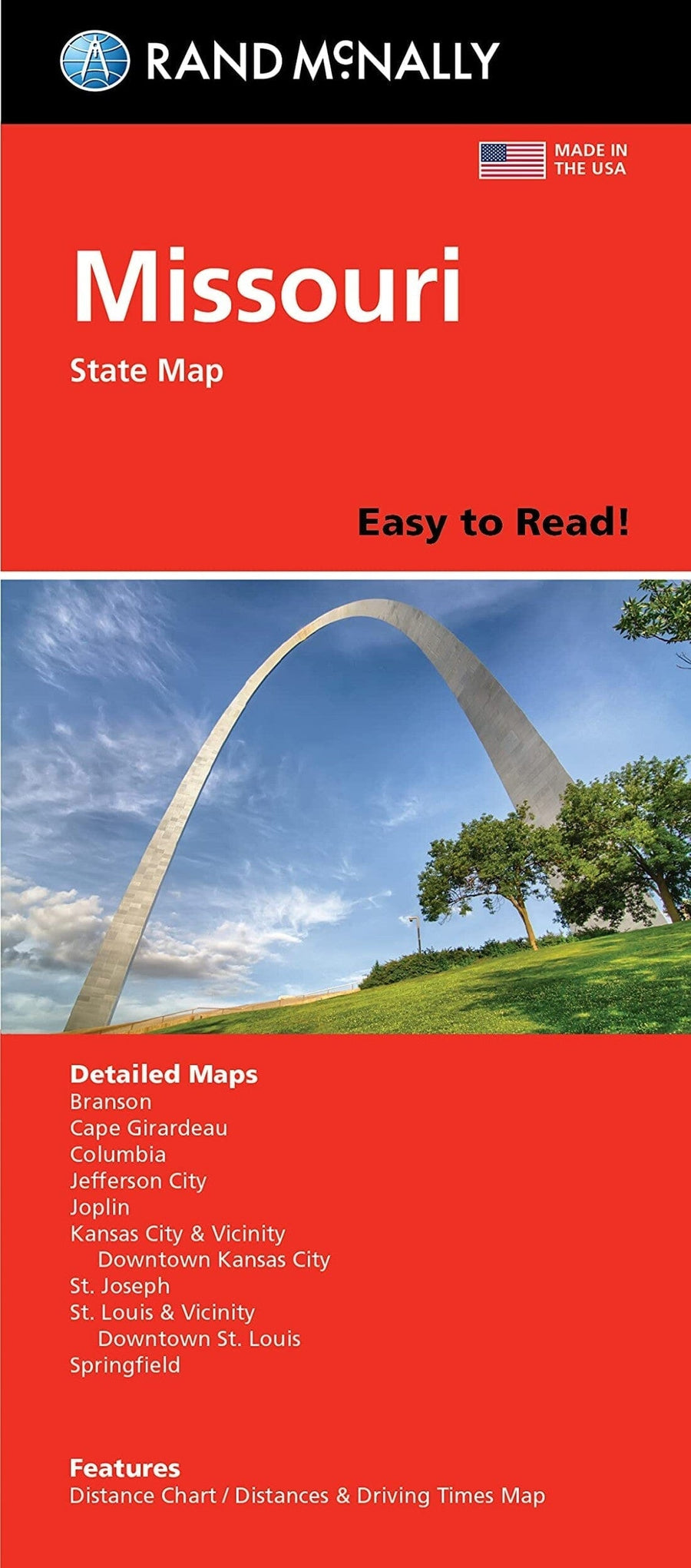 Missouri, Easy to Read State Map | Rand McNally carte pliée 