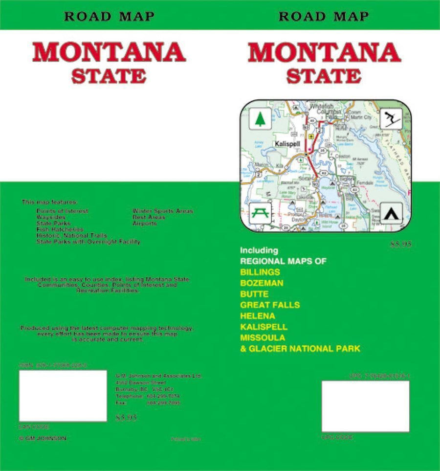 Montana - Road Map | GM Johnson Road Map 