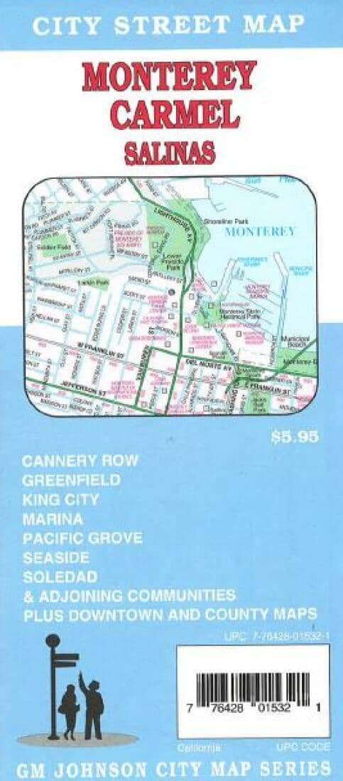 Monterey - Carmel - and Salinas - California | GM Johnson Road Map 