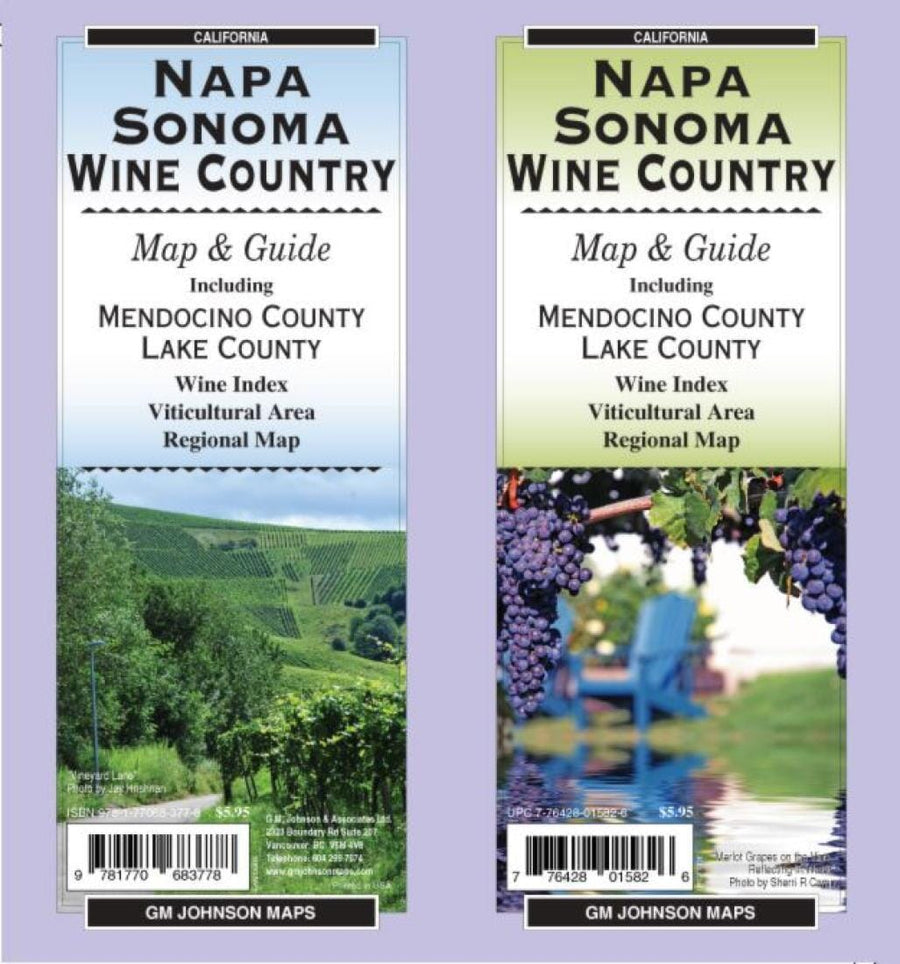 Napa and Sonoma, California, Wine Country | GM Johnson Road Map 