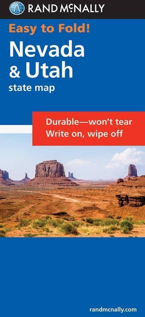 Nevada and Utah, Easy to Fold by Rand McNally
