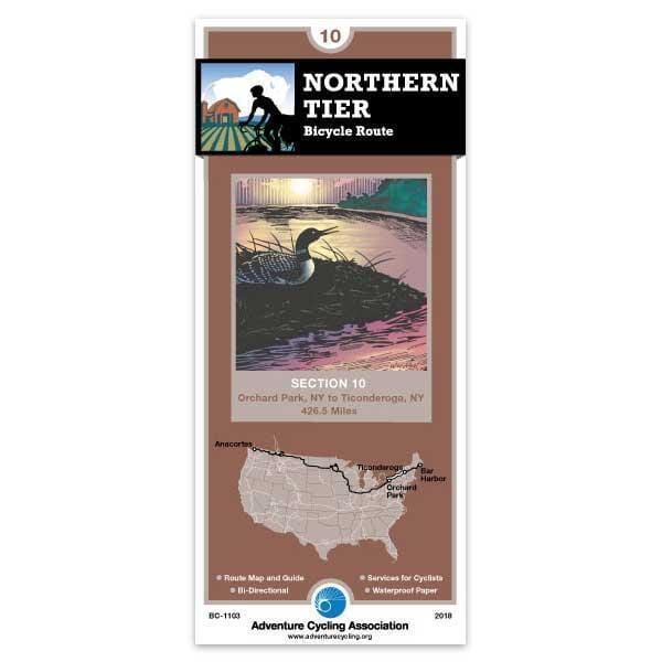 Northern Tier 10: Lackawanna, New York To Ticonderoga, New York Adventure Cycling Association | Adventure Cycling Association Bicycle Map 