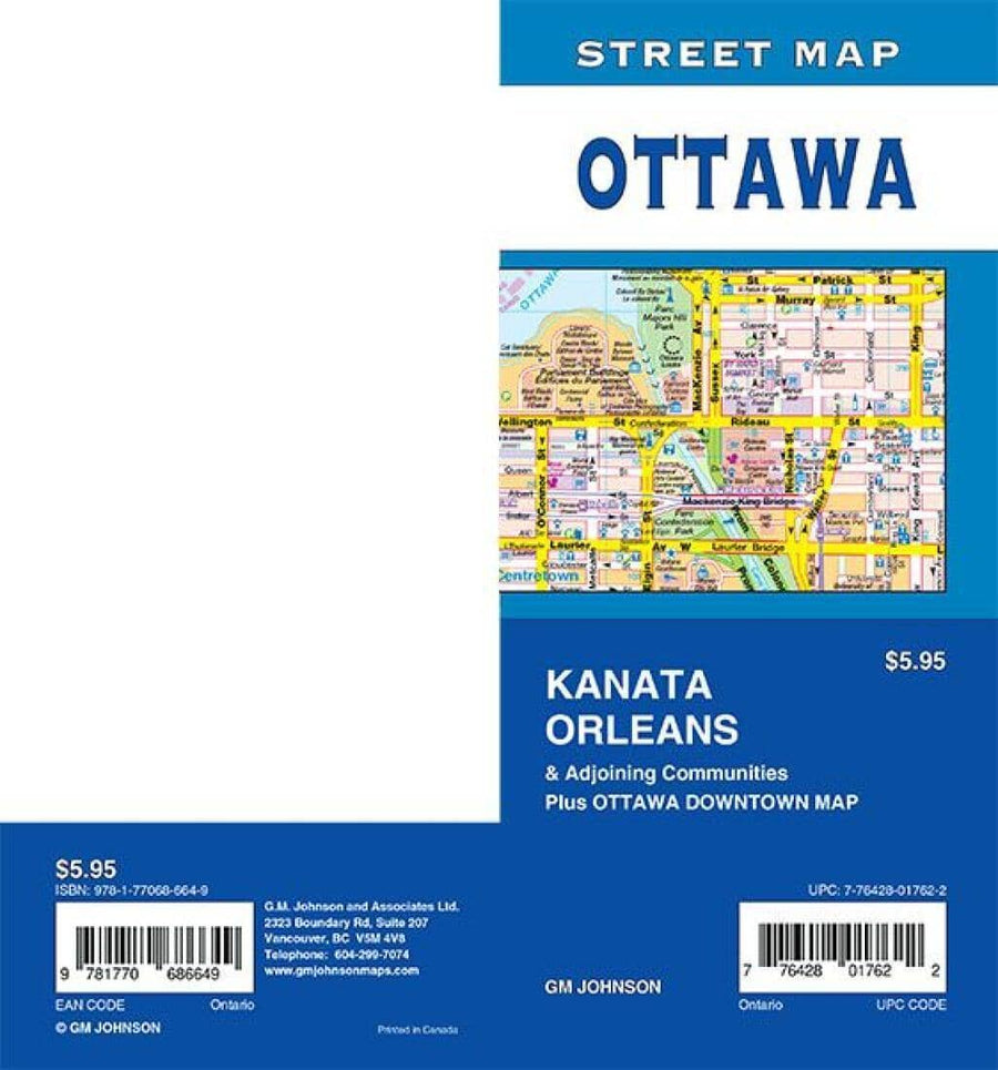 Ottawa - Ontario Street Map | GM Johnson Road Map 