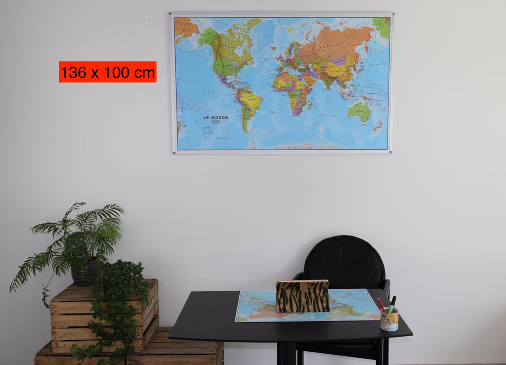 Panneau épinglable - Monde politique - 136 x 100 cm | Maps International panneau épinglable Maps International 
