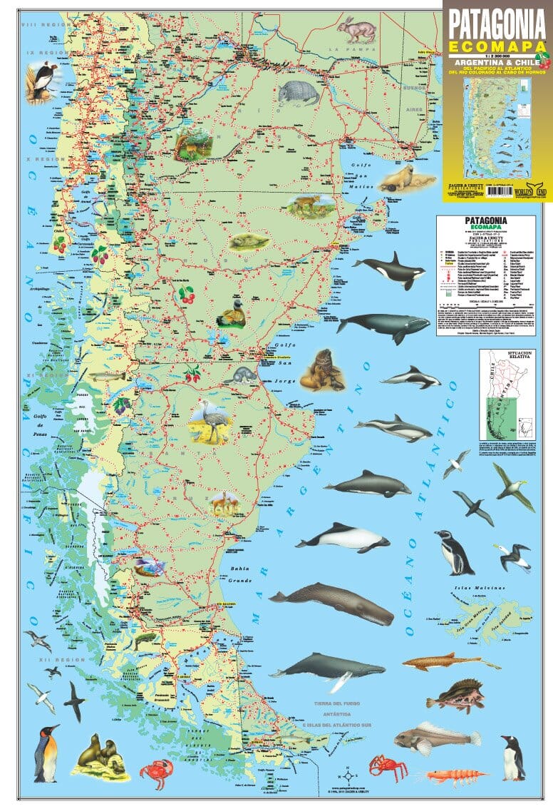 Patagonia Ecomapa | Zagier y Urruty carte pliée Zagier y Urruty 