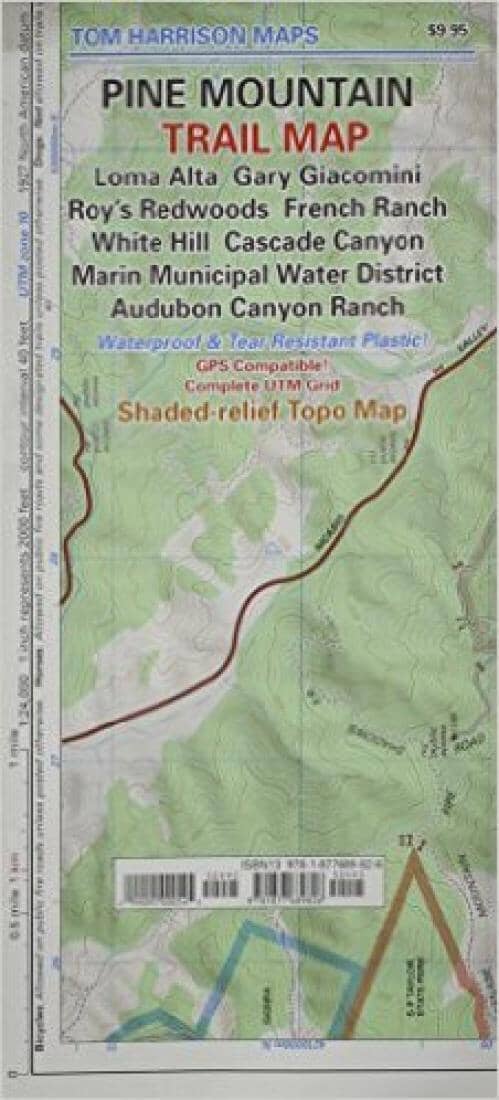 Pine Mountain, California Trail Map by Tom Harrison Maps