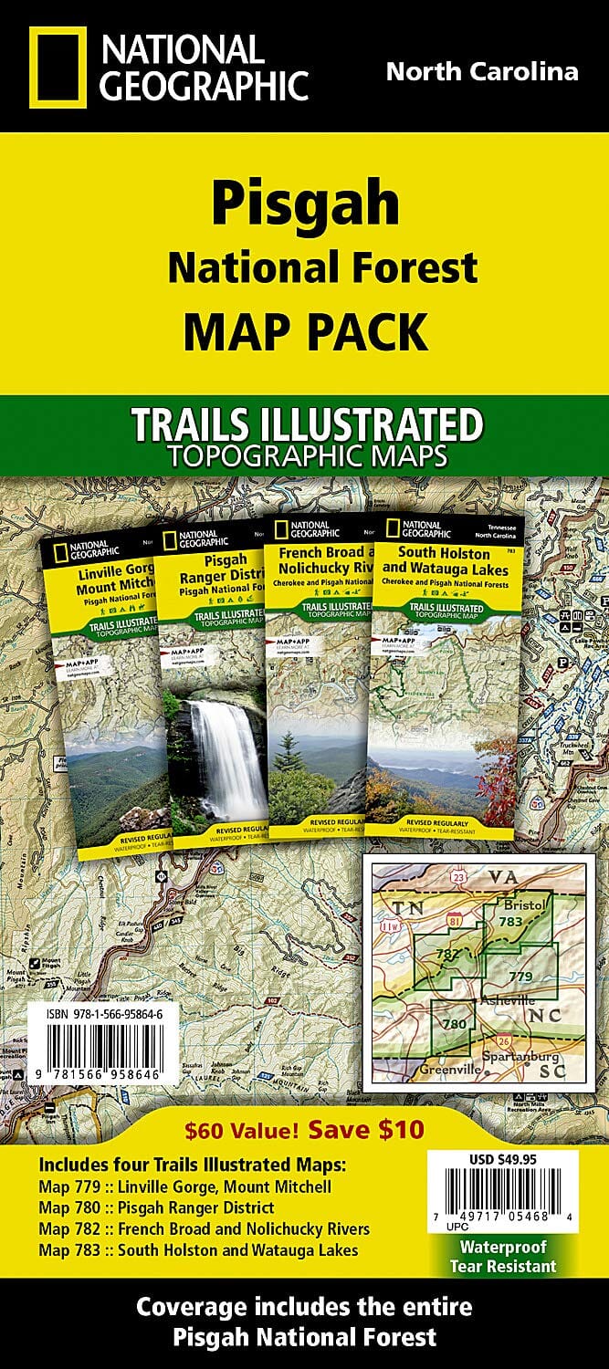 Pisgah National Forest [Map Pack Bundle] | National Geographic carte pliée 