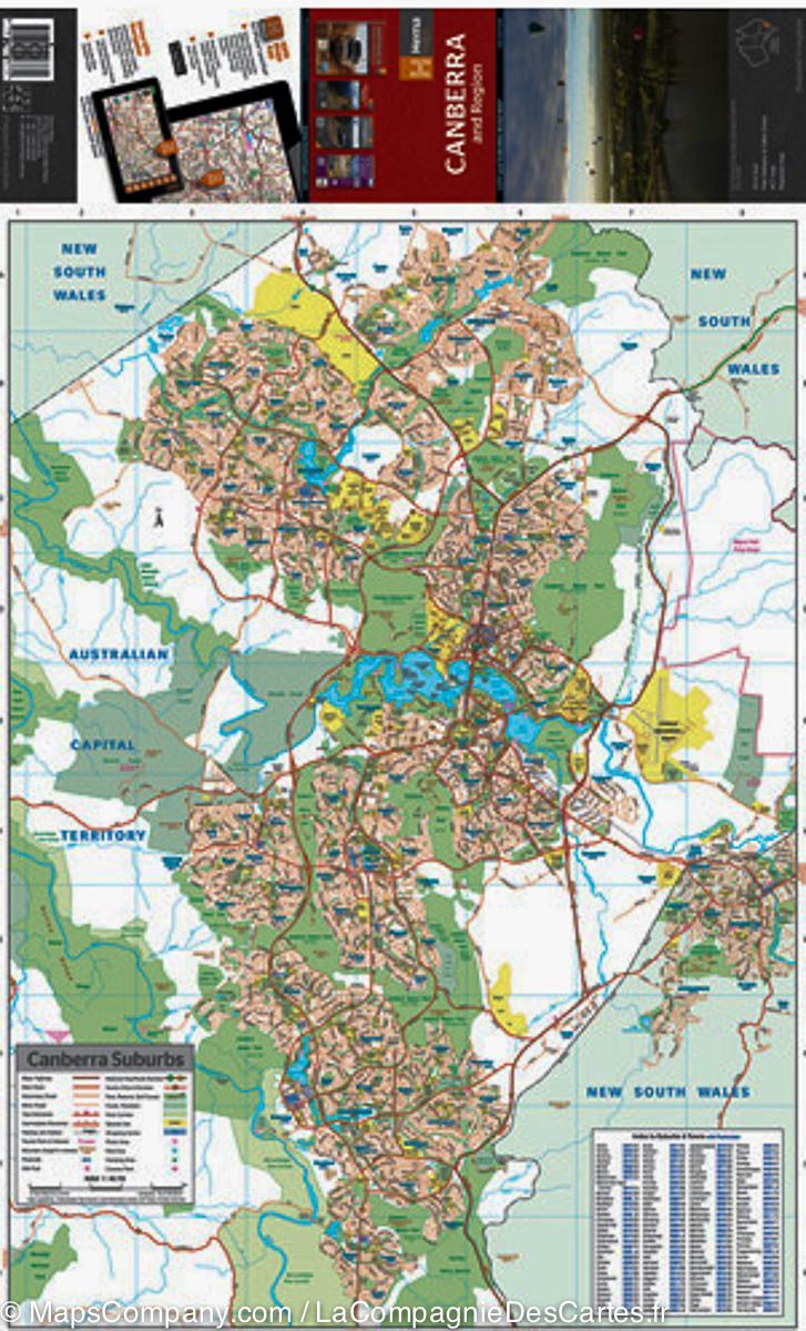 Plan de Canberra et de sa région (Australie) | Hema Maps carte pliée Hema Maps 