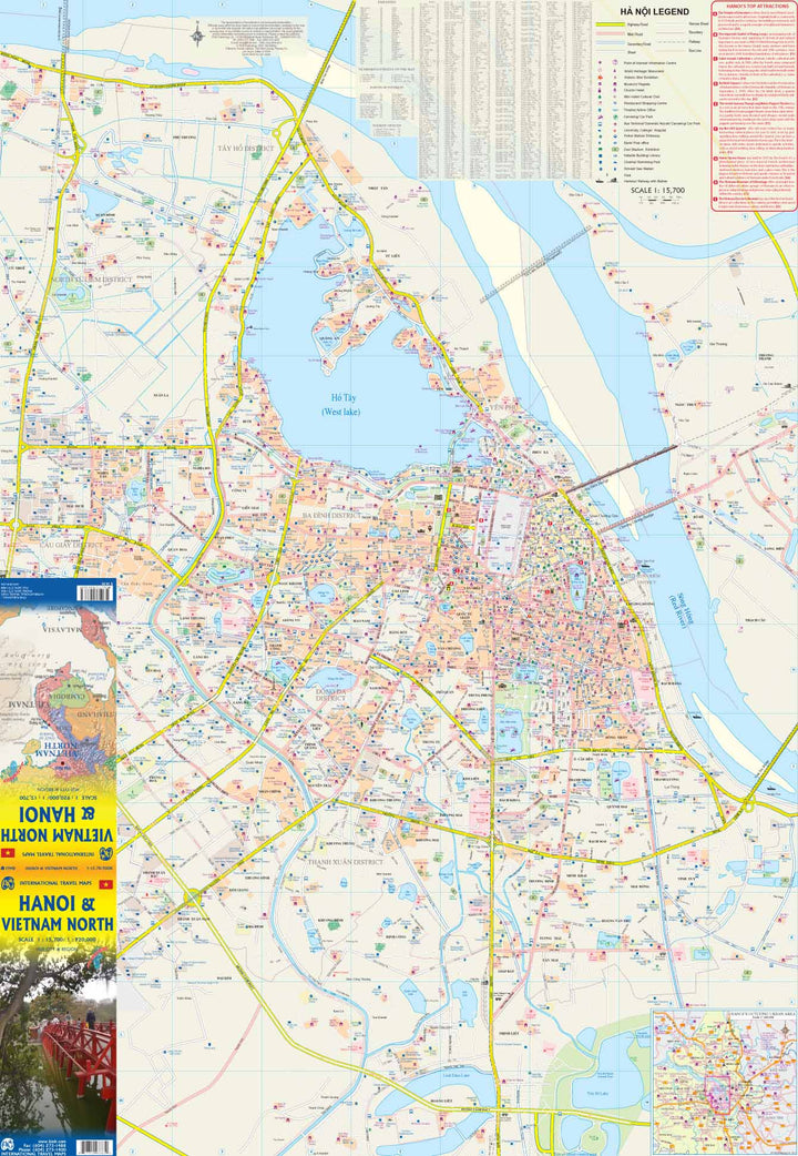 Plan de Hanoï & Carte de voyage du nord du Vietnam | ITM carte pliée ITM 