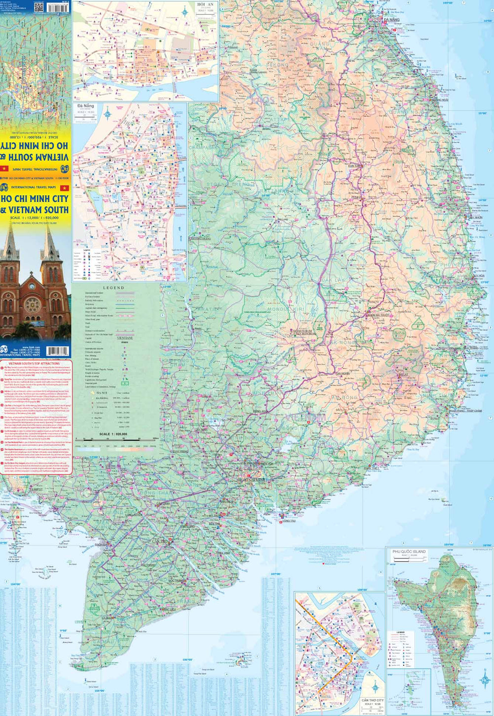 Plan de Ho Chi Minh (Saigon) & Carte de voyage du sud du Vietnam | ITM carte pliée ITM 