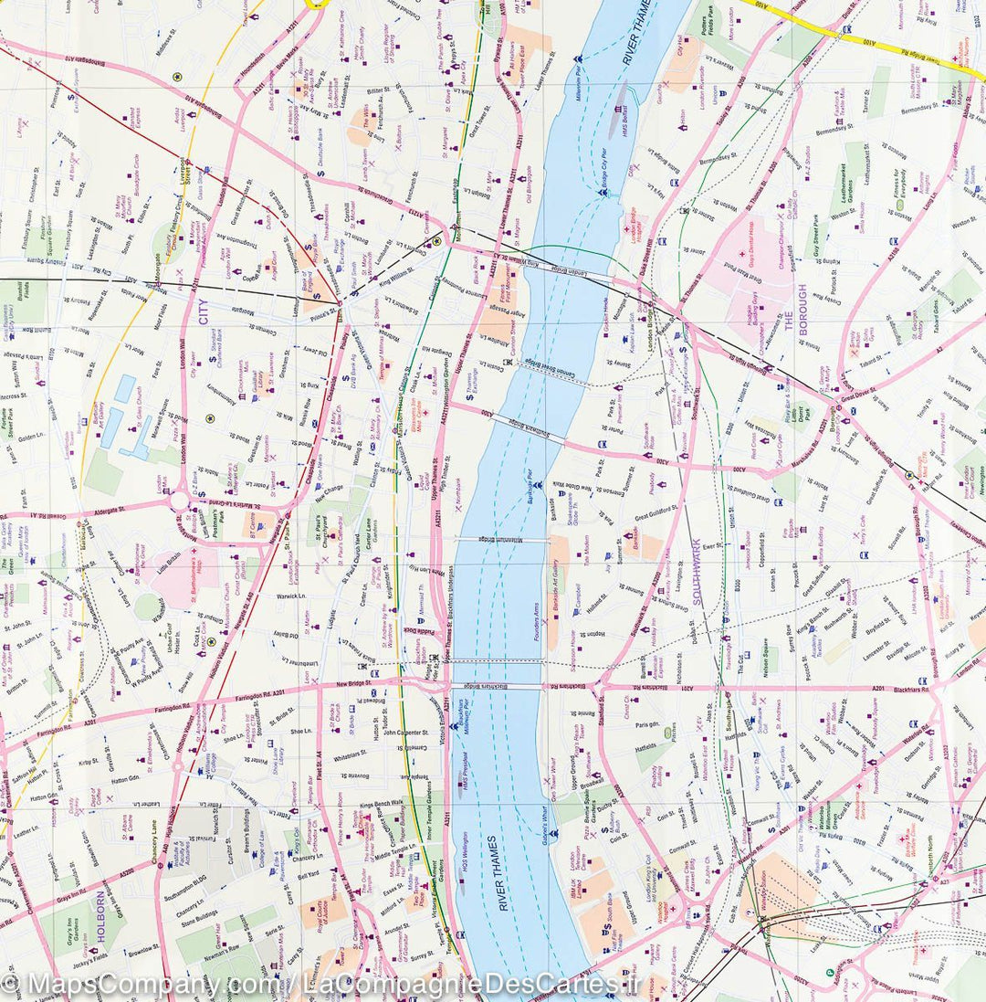Plan de Londres & Carte du sud-est de l'Angleterre | ITM carte pliée ITM 