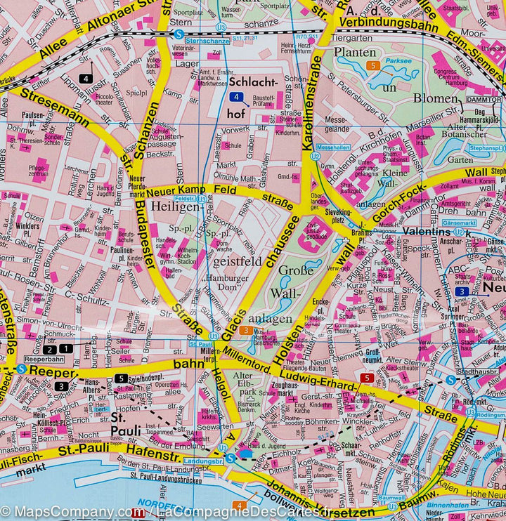 Plan de poche de Hambourg (Allemagne) | Freytag &amp; Berndt - La Compagnie des Cartes