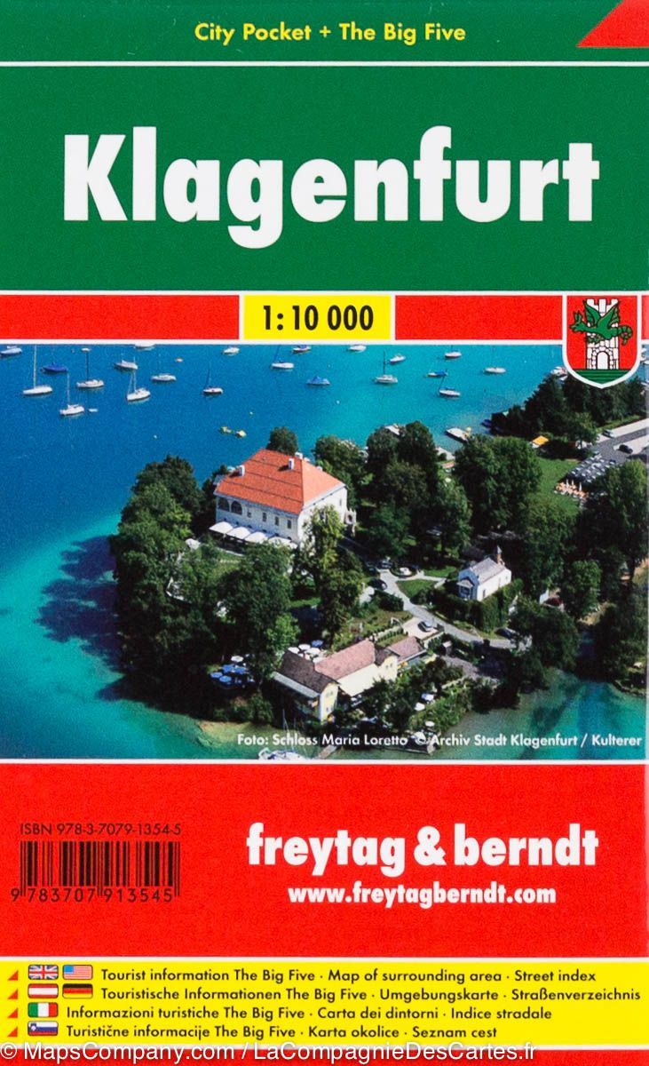 Plan de poche de Klagenfurt (Autriche) | Freytag &#038; Berndt - La Compagnie des Cartes
