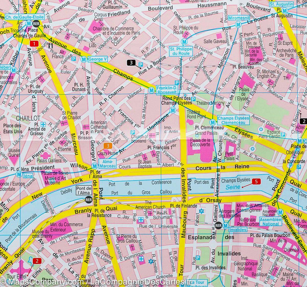 Plan de poche de Paris | Freytag &amp; Berndt - La Compagnie des Cartes