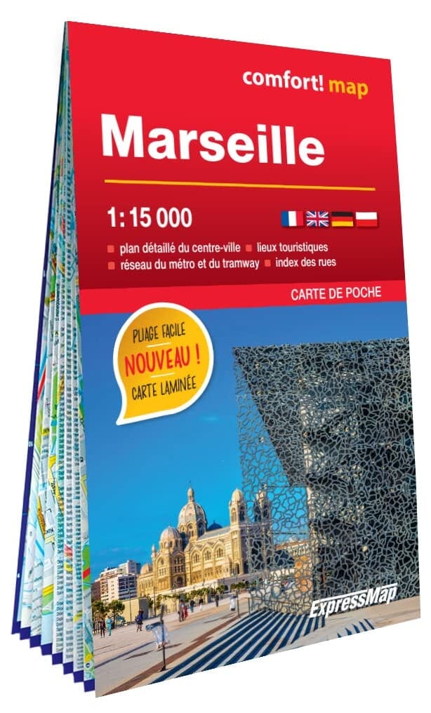Plan de poche plastifié - Marseille mini | Express Map carte pliée Express Map 