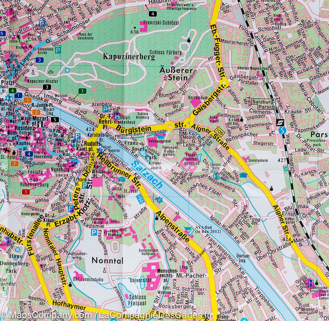 Plan de poche de Salzbourg (Autriche) | Freytag &#038; Berndt - La Compagnie des Cartes