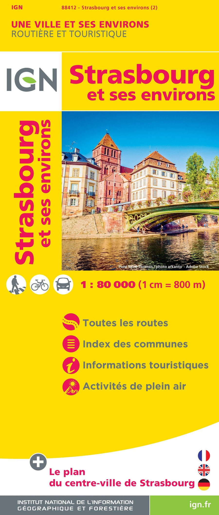 Plan de Strasbourg & environs | IGN carte pliée IGN 