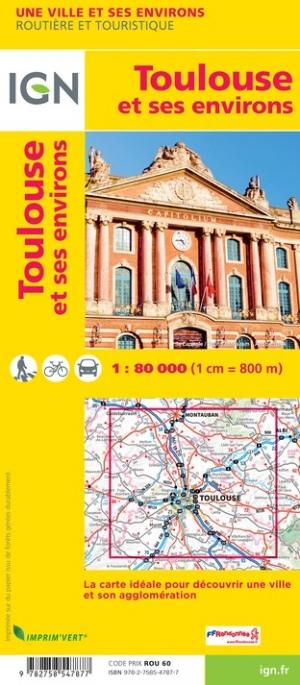 Plan de Toulouse & environs | IGN carte pliée IGN 
