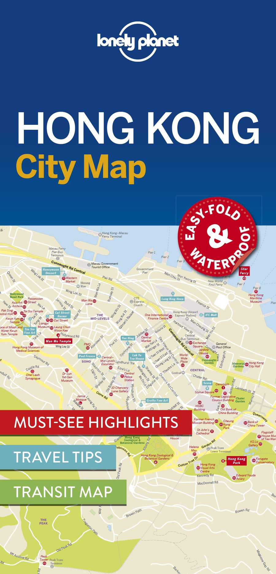 Plan de ville (en anglais) - Hong Kong | Lonely Planet carte pliée Lonely Planet 