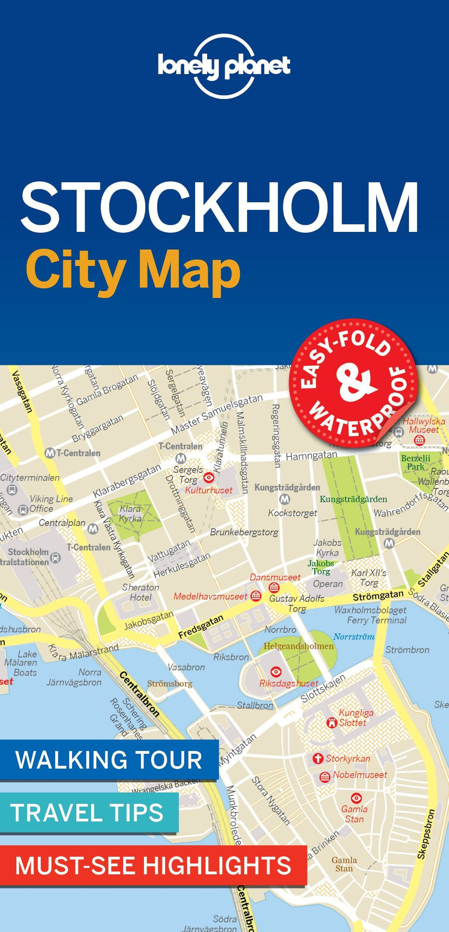 Plan de ville (en anglais) - Stockholm | Lonely Planet carte pliée Lonely Planet 