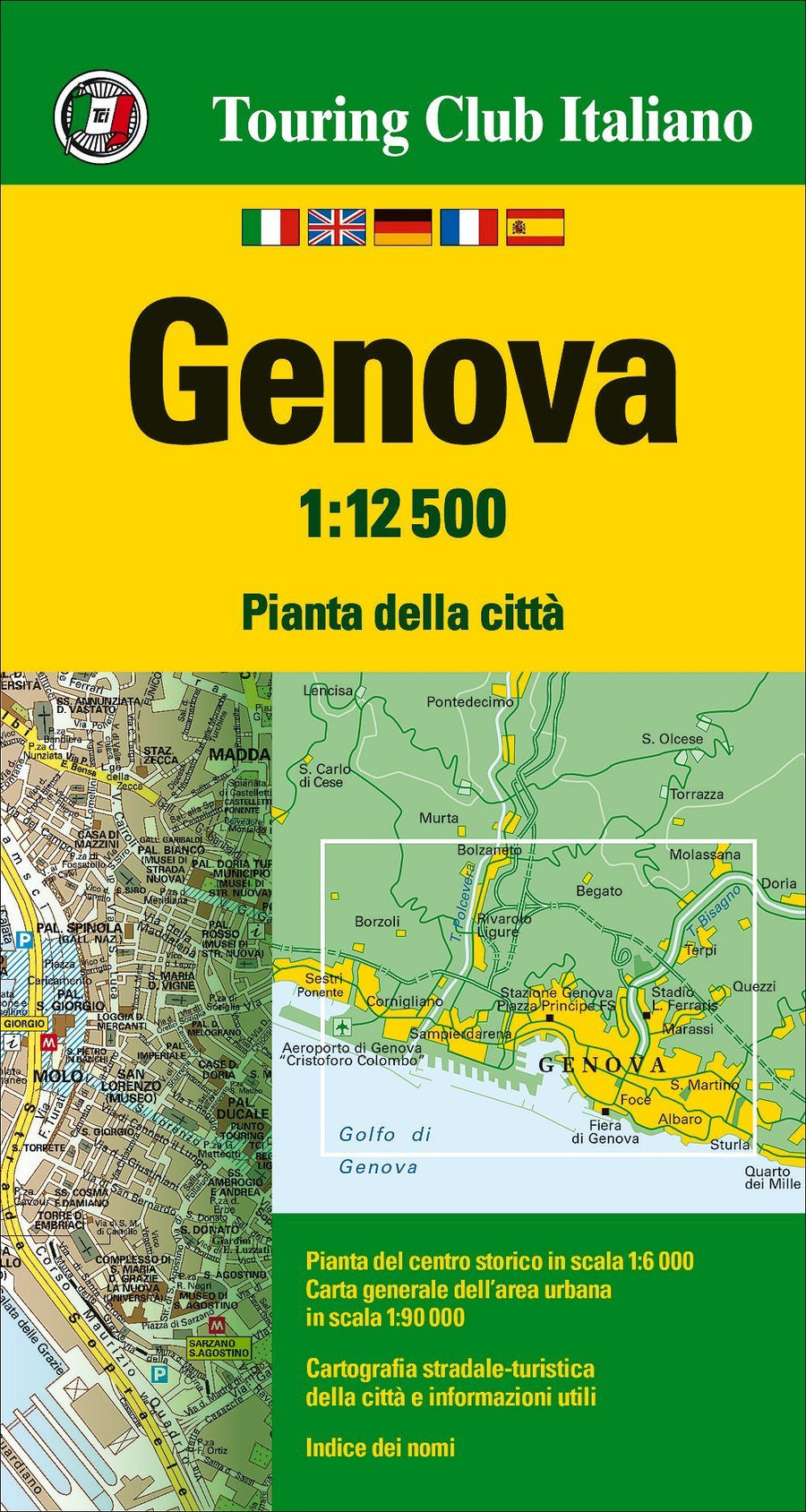 Plan de ville - Gênes (Italie) | Touring Club Italiano carte pliée Touring 