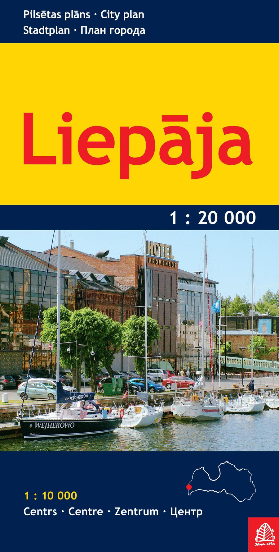 Plan de ville - Liepaja (Lettonie) | Jana Seta carte pliée Jana Seta 