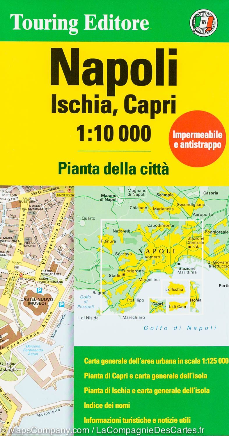 Plan de ville - Naples (Italie) | Touring Club Italiano carte pliée Touring 