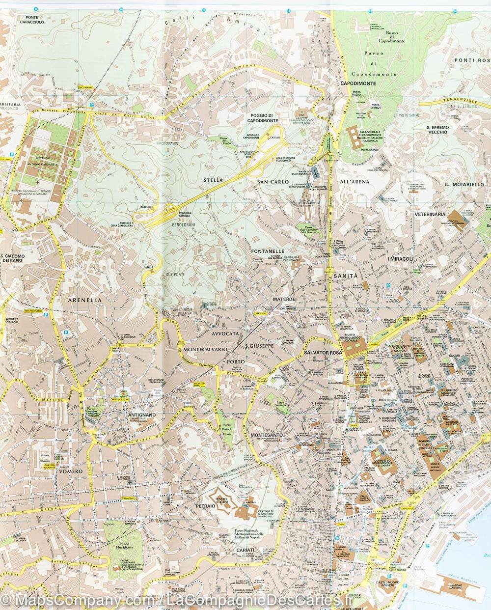 Plan de ville - Naples (Italie) | Touring Club Italiano carte pliée Touring 