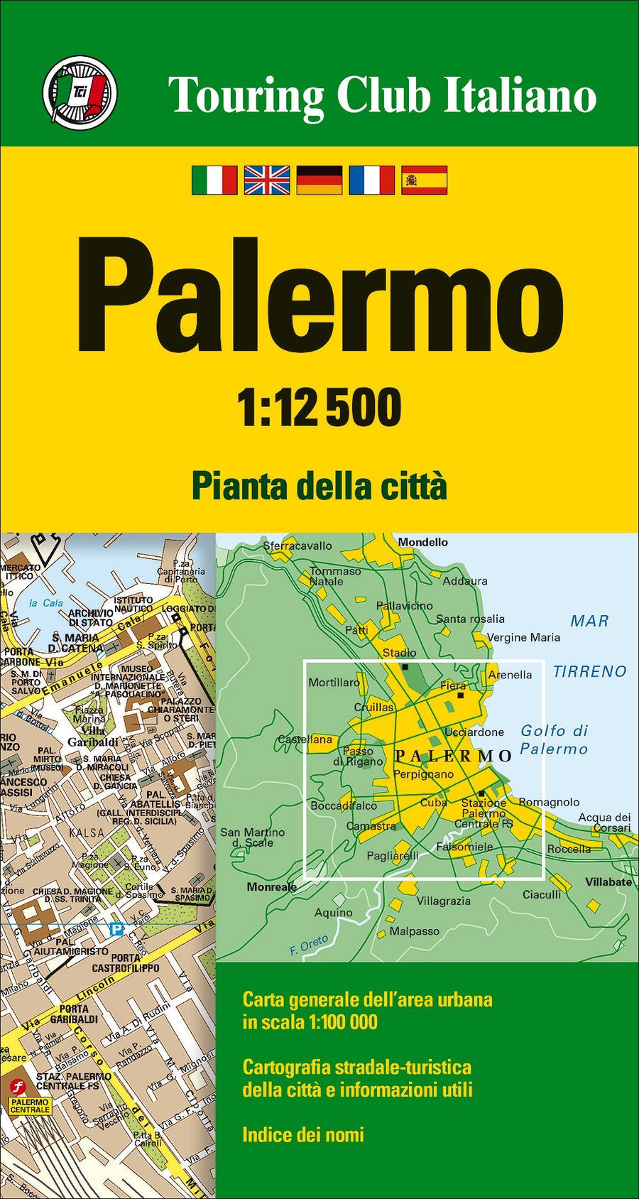 Plan de ville - Palerme | Touring Club Italiano carte pliée Touring 