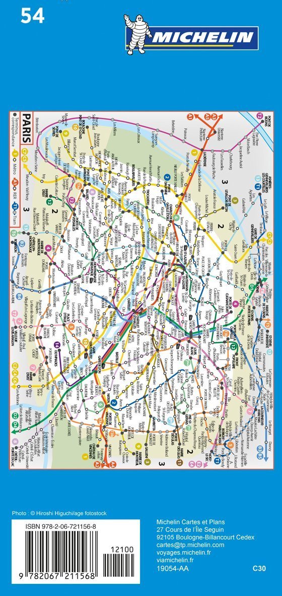 Plan de ville - Paris | Michelin carte pliée Michelin 