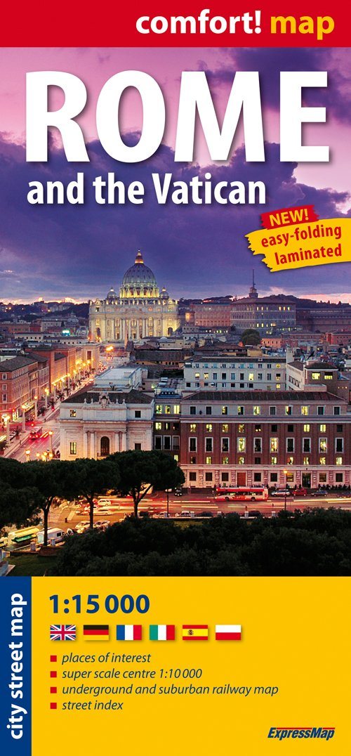 Plan de ville plastifié - Rome/ Vatican Ville | Express Map carte pliée Express Map 